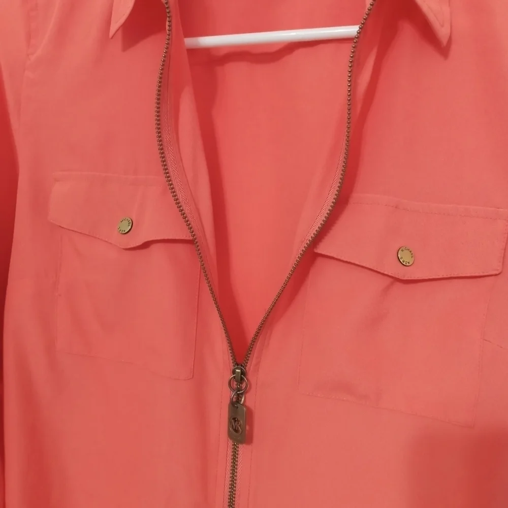 Michael Kors full zip roll tab sleeves 